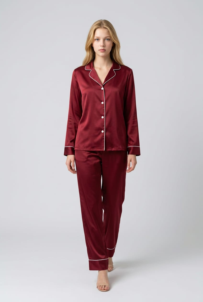 ARMANI LONG SATIN PJS